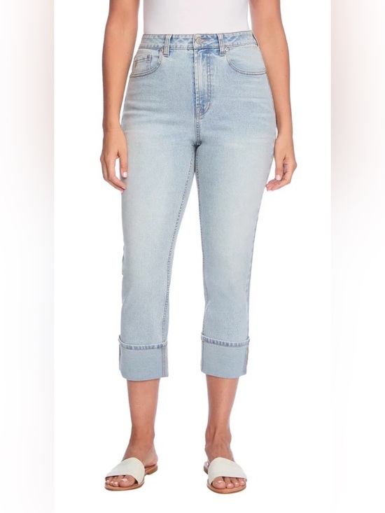 Frye Denim - Frye Women's High-Rise Cuffed Crop Jean Light Blue Stevie Wash Size 8